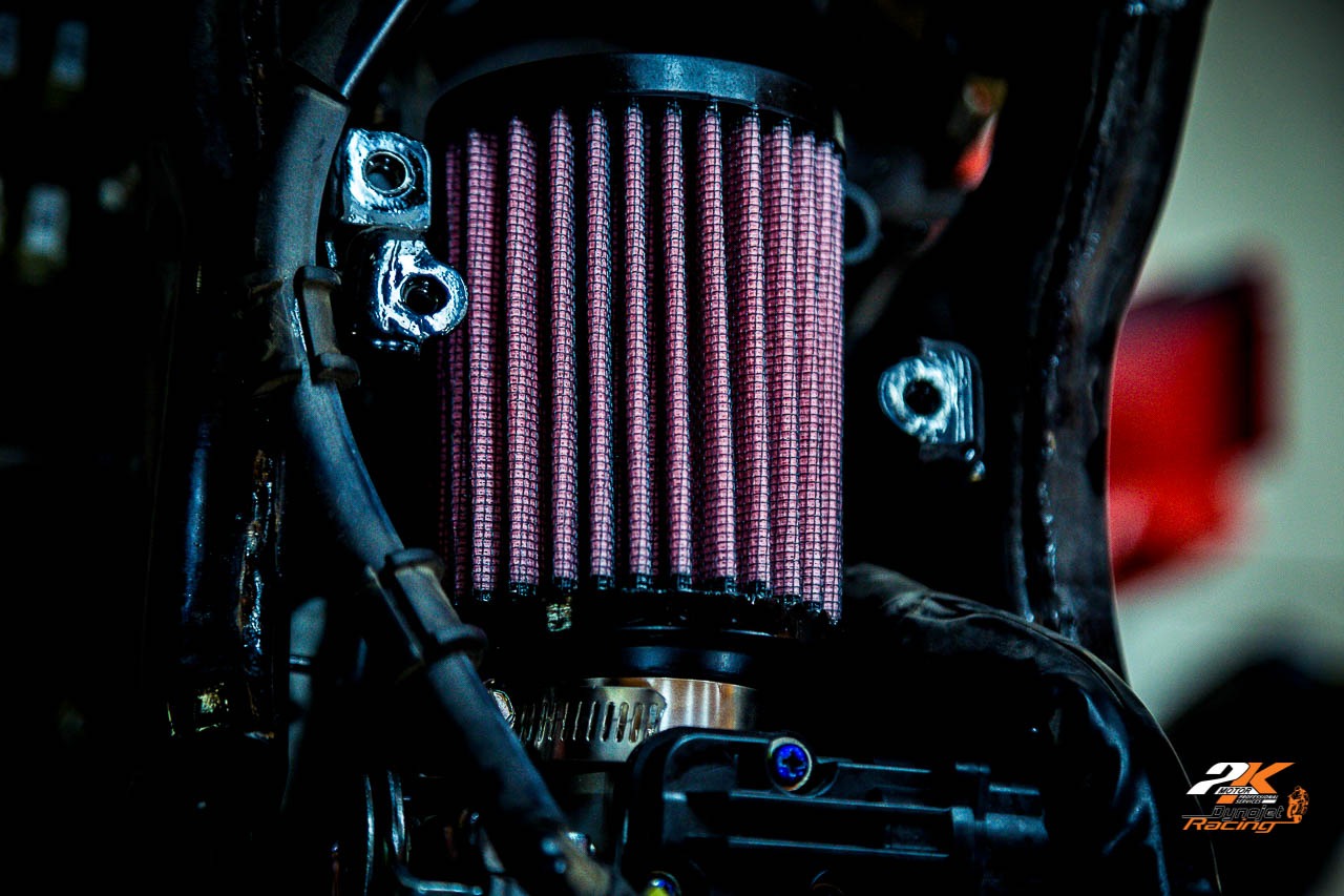 Lọc gió trụ 1280 KN xe máy.(Mini)