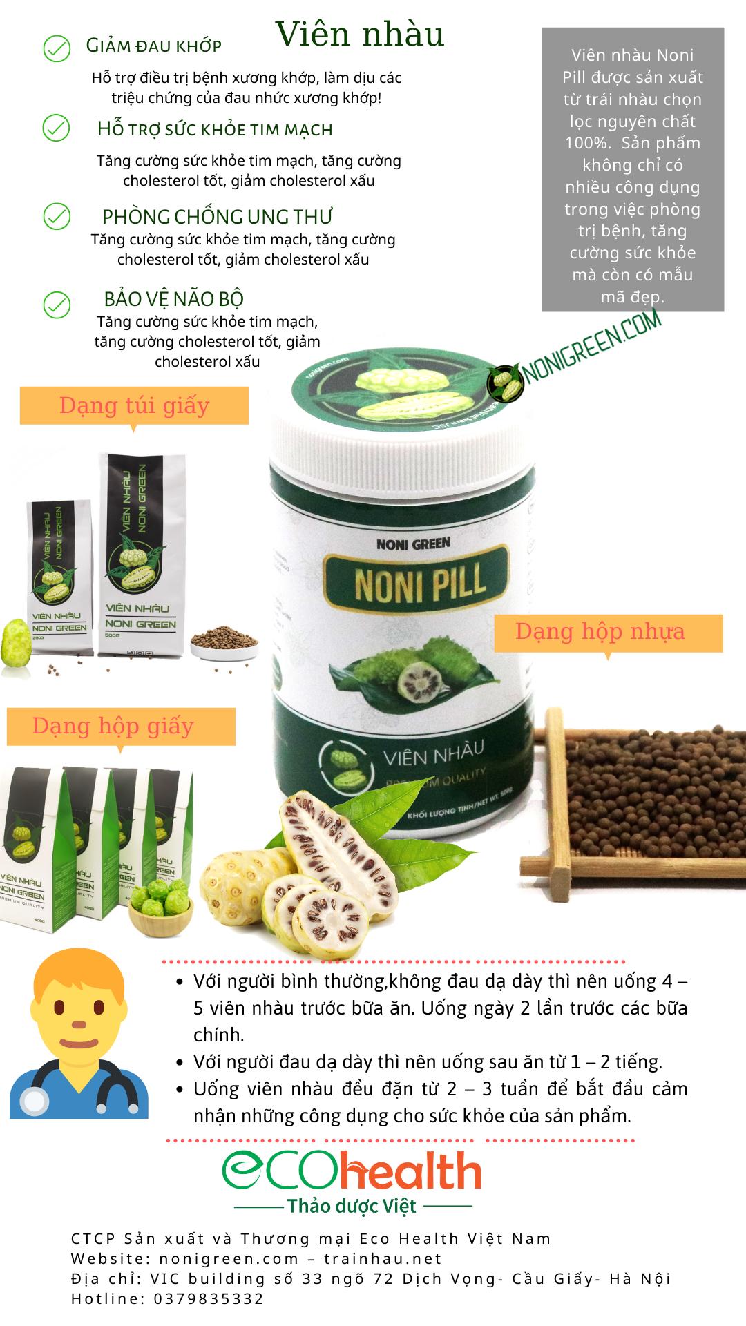 [HCM]Viên nhàu Noni Green 250g