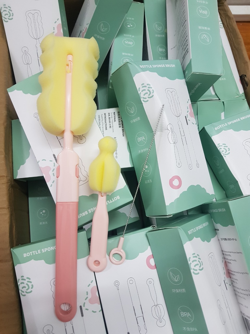 BỘ 3 MÓN CỌ RỬA BÌNH SỮA MINKBABY