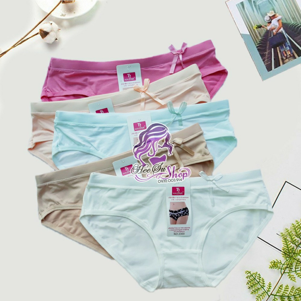Combo 5 Quần Lót Cotton Thái Lan Đẹp Mịn