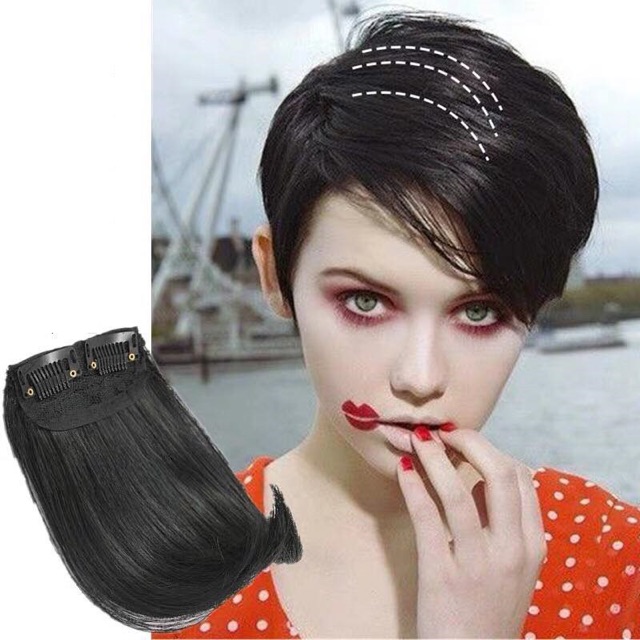 Tóc giả kẹp phồng chân tóc loại ngắn