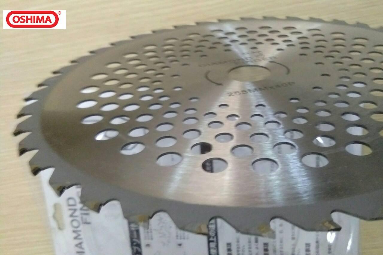 Lưỡi cắt cỏ tròn Nhật chất liệu thép chuẩn Nhật - Lắp cho các loại máy cắt cỏ Oshima