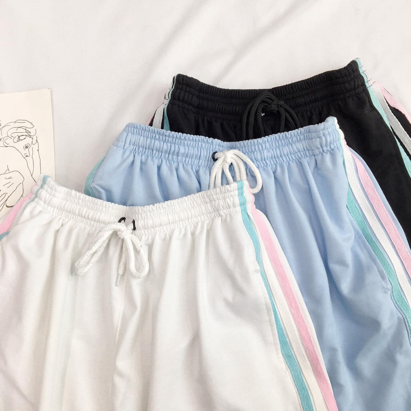 Quần short thun 3 line RIO - Quần short thun nam nữ