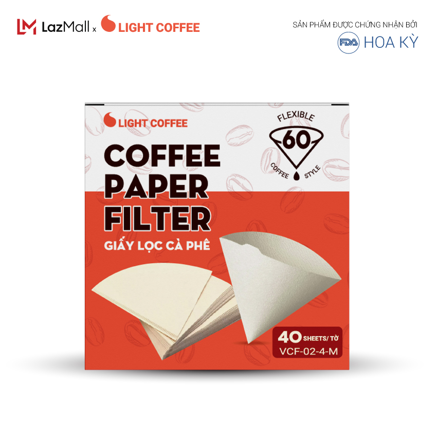 Giấy lọc cà phê 40 cái - LIGHT COFFEE màu trắng