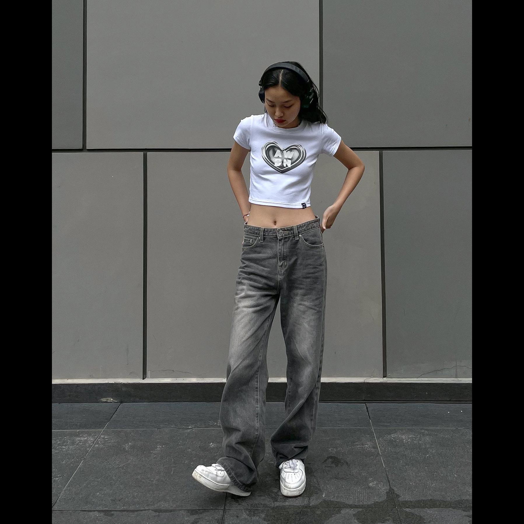 Áo Thun Nữ Oh - Babytee PRADIES Black Heart