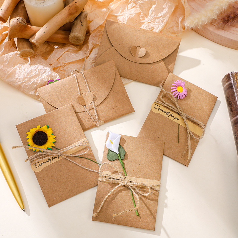 Set thiệp hoa khô handmade BAG U THOAKHO085
