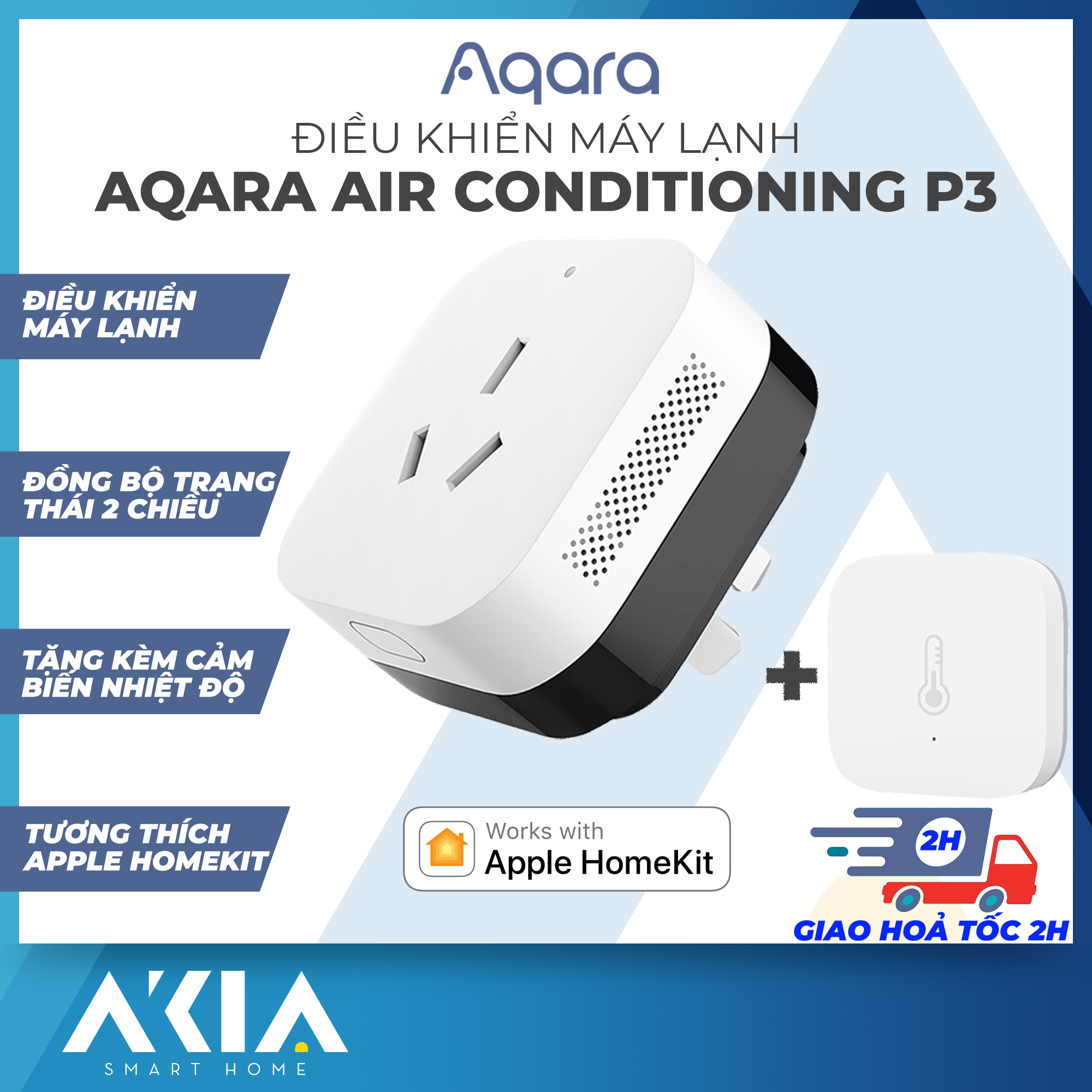 Aqara P3 - Ổ cắm điều khiển điều hòa thông minh, tích hợp Aqara Hub