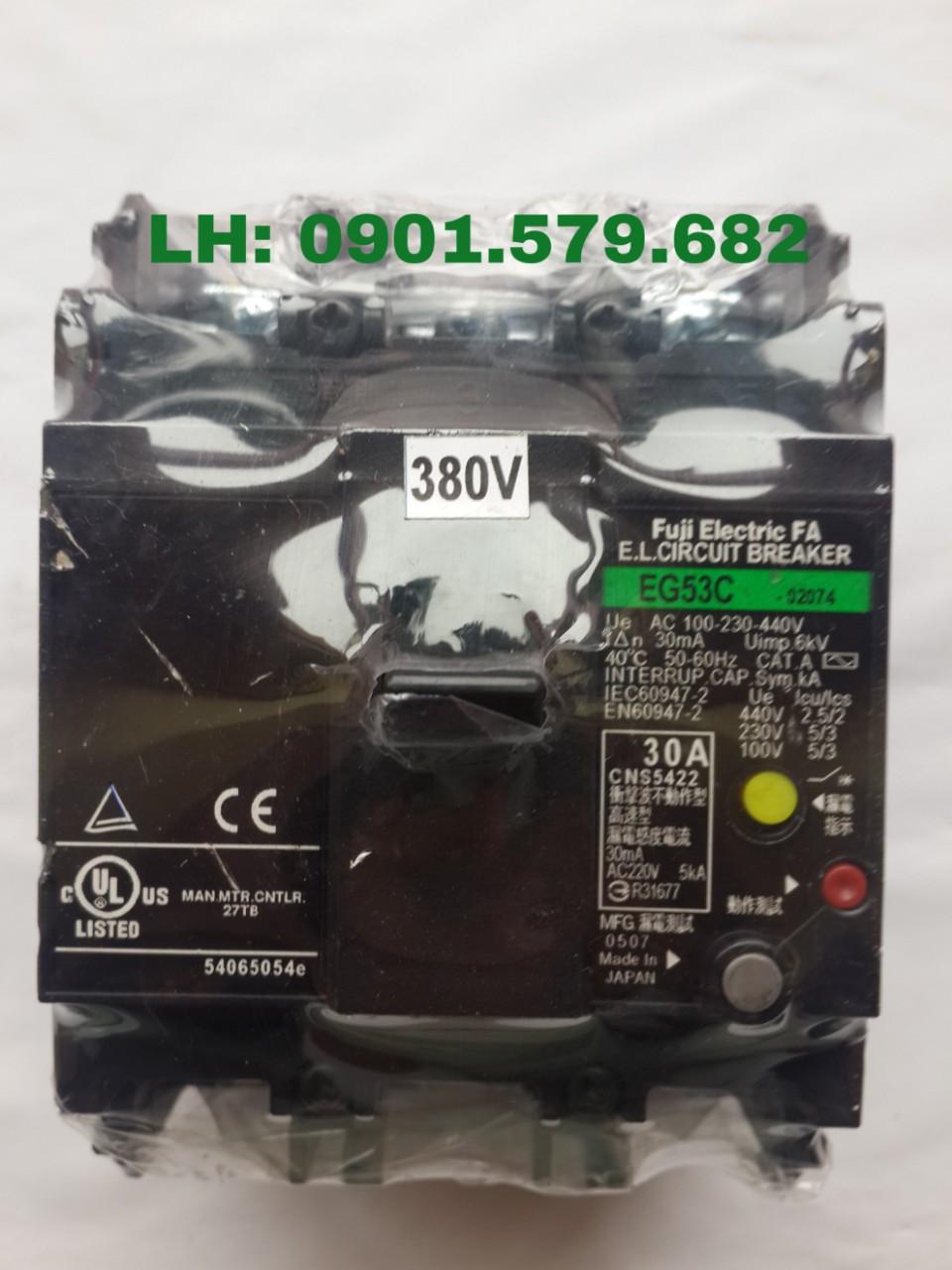 Aptomat Chống Giật 3 Pha Nhật bản 30A 30mA 380V