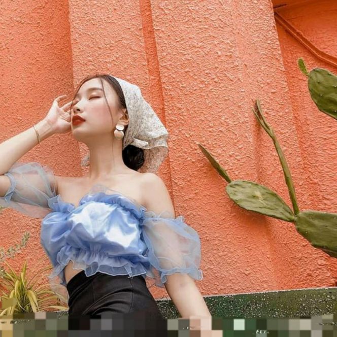 Áo kiểu voan tơ mỏng áo kiểu bé hot xinh 45kg