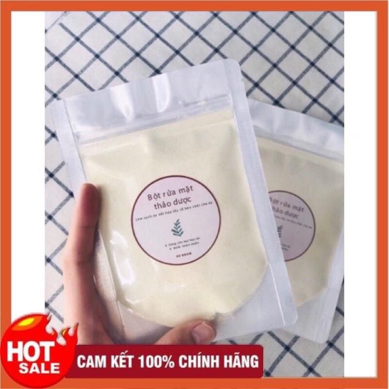 Bột Rửa Mặt Thảo Dược,Kiềm Dầu 50gram, Handmade