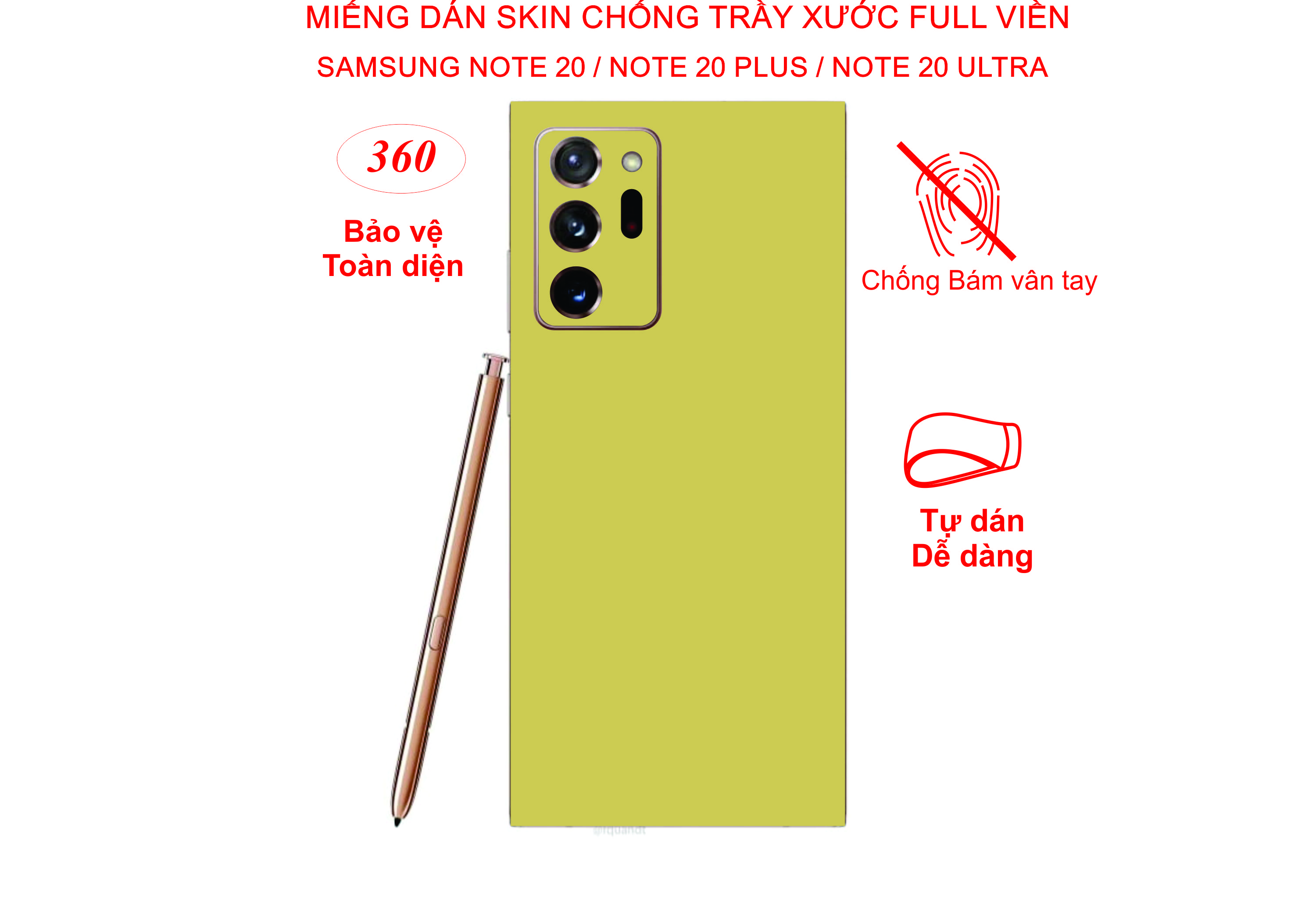 [HCM]Miếng Dán Skin Full viền cho SamSung note 20 / note 20plus/ note 20Ultra chống trầy xước chống bám vân tay tiệt đối