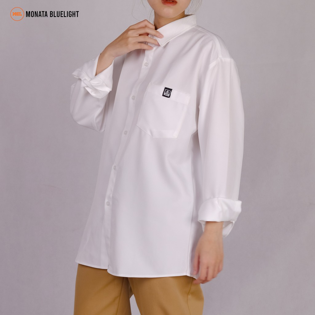 MONATA BLUELIGHT - Áo Sơ mi tay dài Oversize