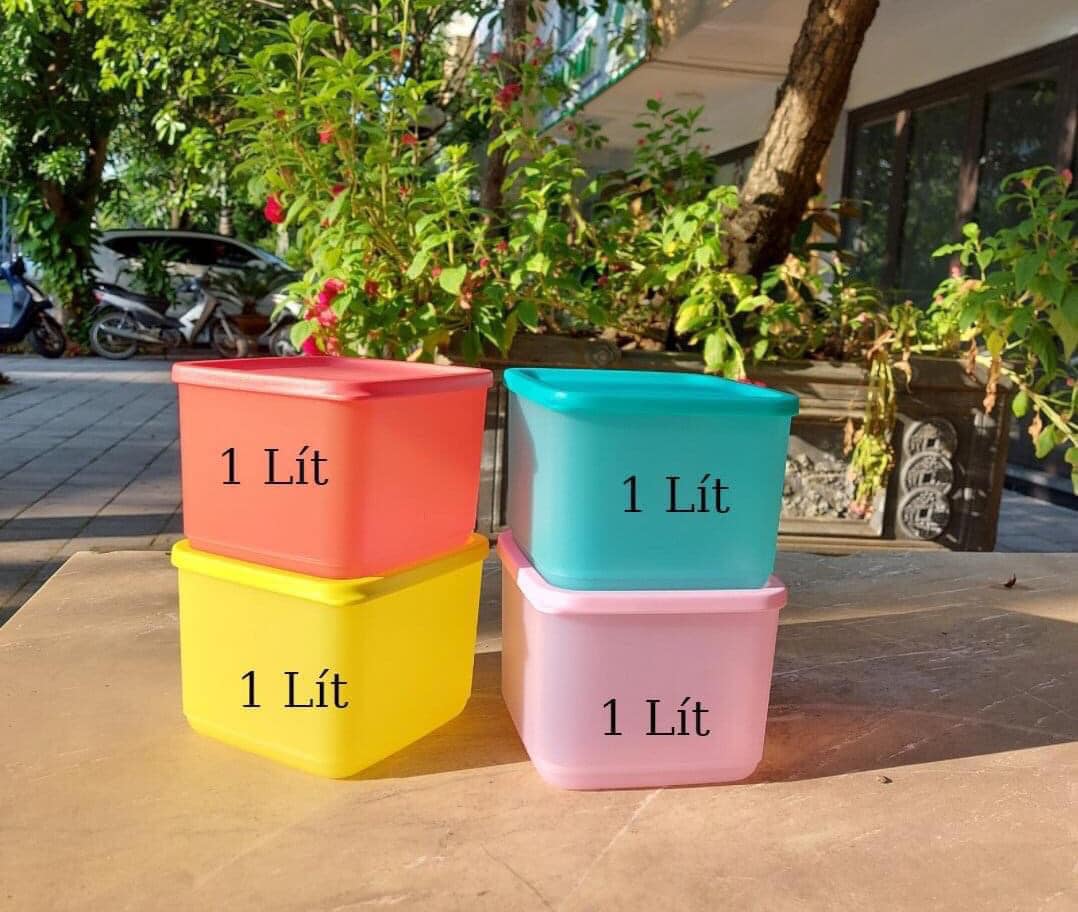 bộ bảo quản thực phẩm MEDIUM SQUARE ROUND 4 Tuppeware