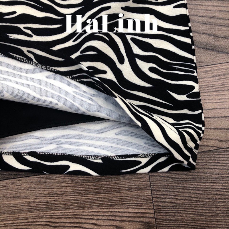 Chân Váy Chữ A Hoạ Tiết Ngựa Vằn (Ảnh thật)