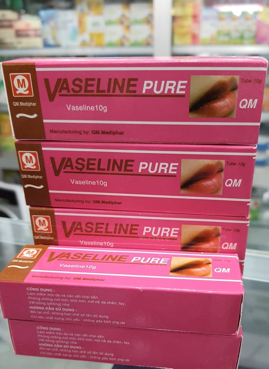 [HCM]VASELINE PURE QM dưõng môi 10 G