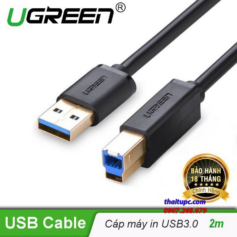 Cáp Máy In USB 3.0 Ugreen 10372 dài 2M cao cấp
