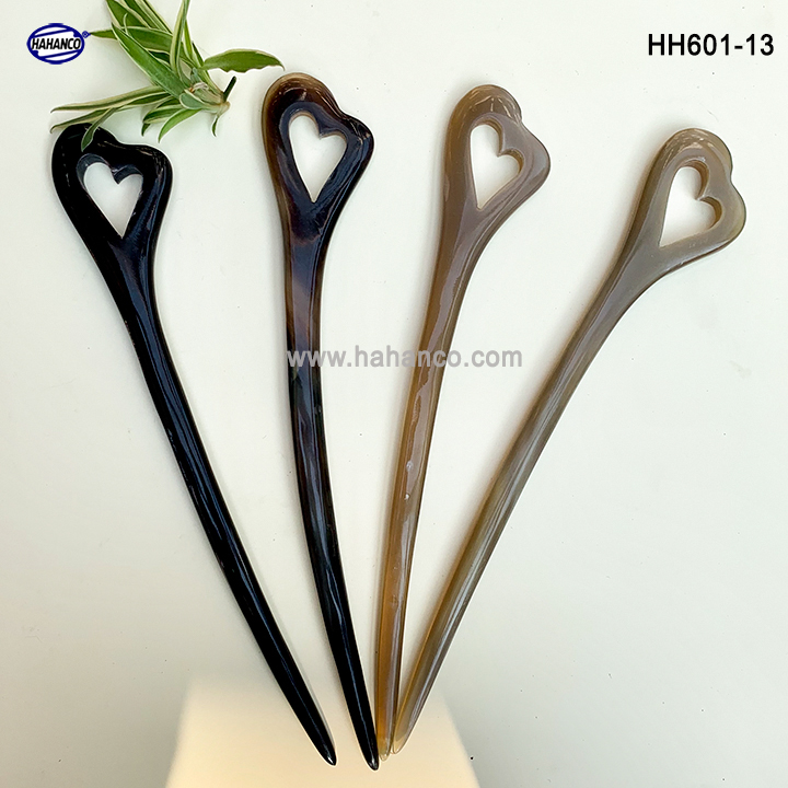 Trâm cài tóc bằng sừng - đục khắc hình dễ thương/ đủ loại - HAHANCO (HH601)