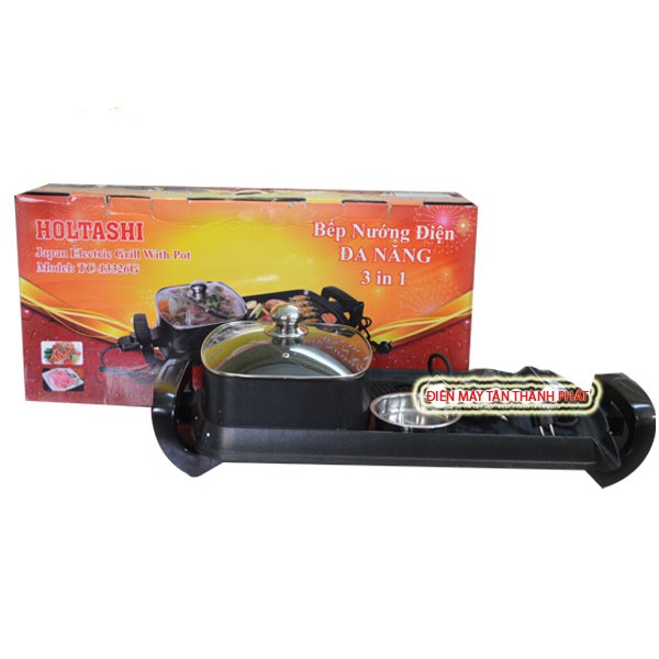 Bếp nướng điện đa năng 3 in 1 holtashi tc-13326g nhật bản