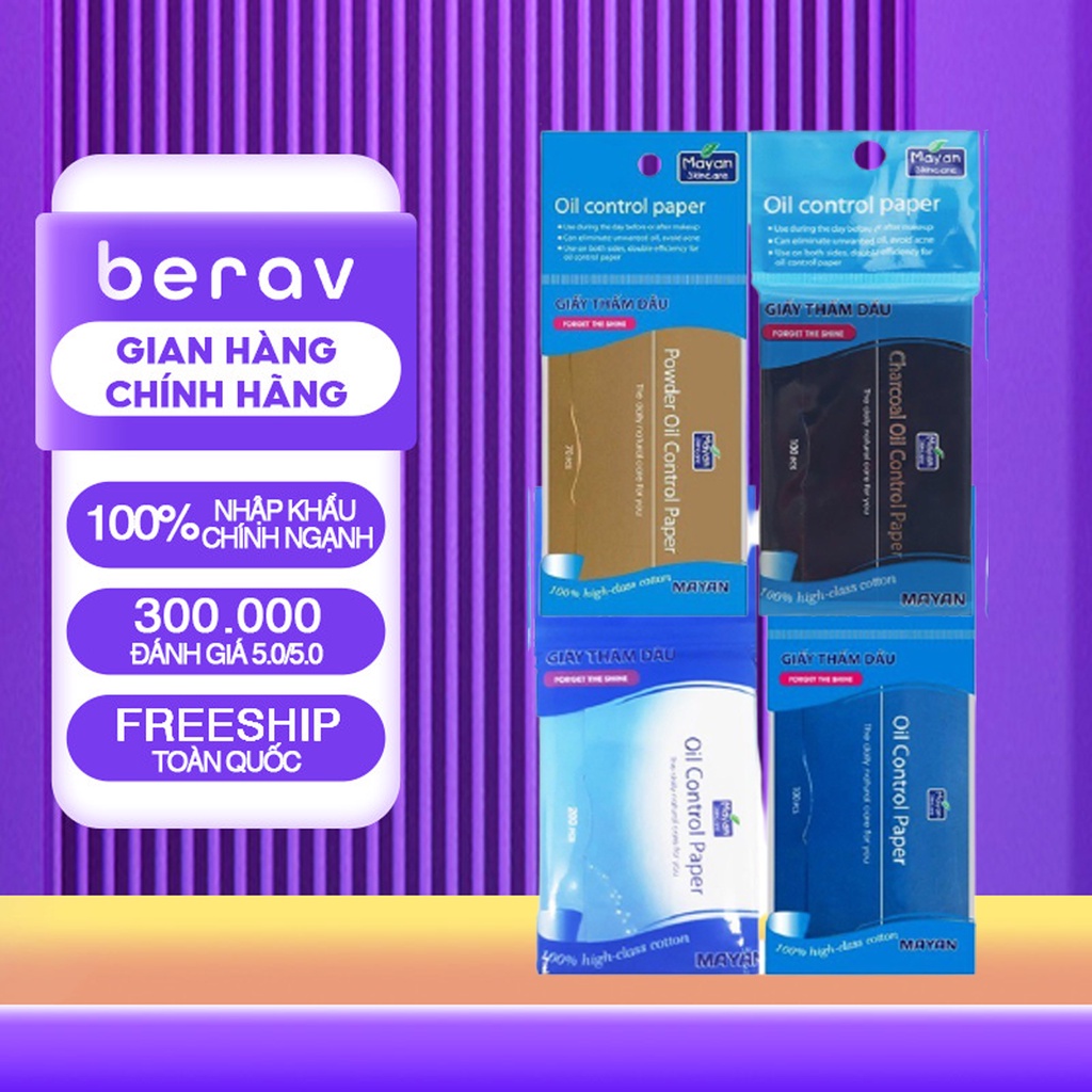 Giấy Thấm Dầu Mayan Oil Control Paper 100 PCS