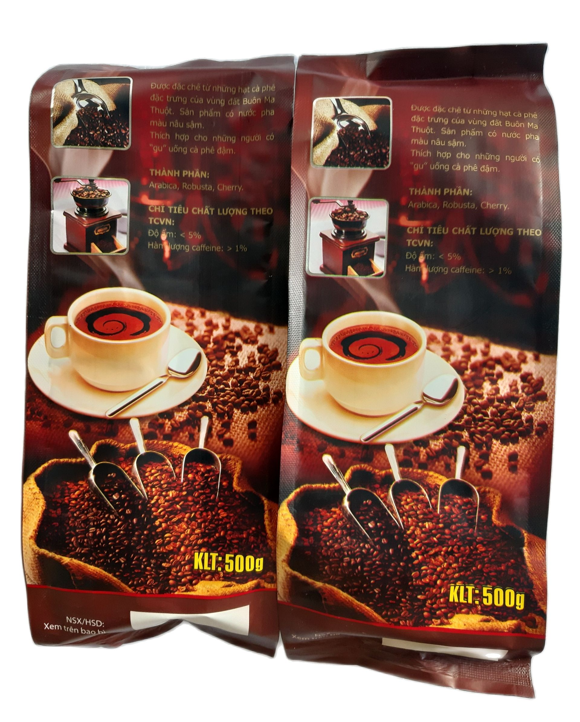 COMBO 2 BỊCH CÀ PHÊ NGUYÊN HÙNG  - MỖI BỊCH 500GR- ĐẬM VỊ