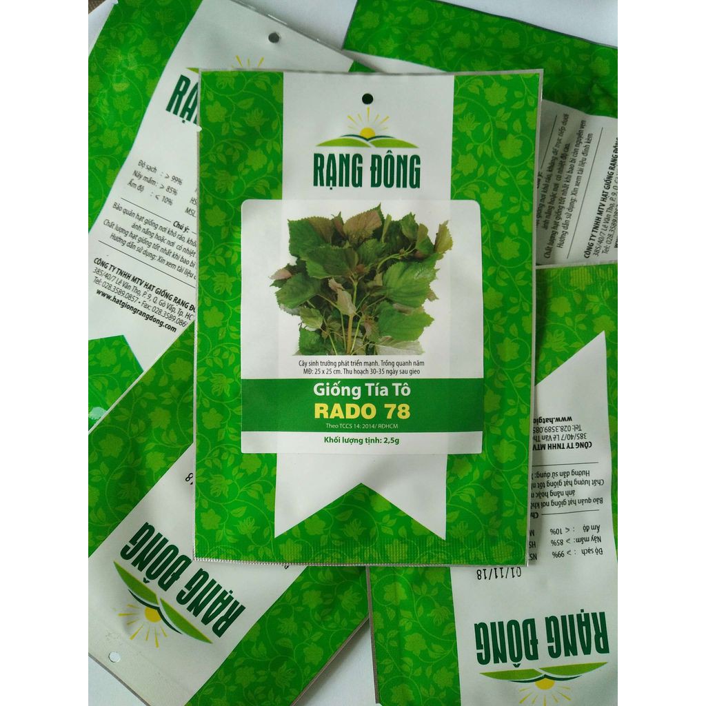 2.5 Gram Hạt Giống Tía Tô Rạng Đông