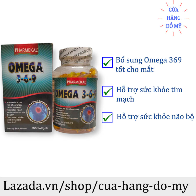 Viên uống Omega 369 Pharmekal 100 viên - Dầu cá 3-6-9 - Cửa Hàng Đồ Mỹ
