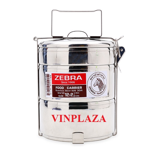 [HCM]Camen 3 ngăn Zebra 150126 12cm (Bạc) - 150126