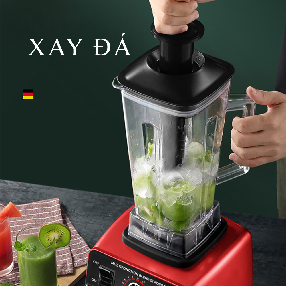 Máy xay sinh tố công nghiệp máy xay đa năng bản 2 cối xay thịt cá, rau củ, đá viên...Máy có công suất lớn 4500w lưỡi dao không rỉ. Bảo hành 2 năm.