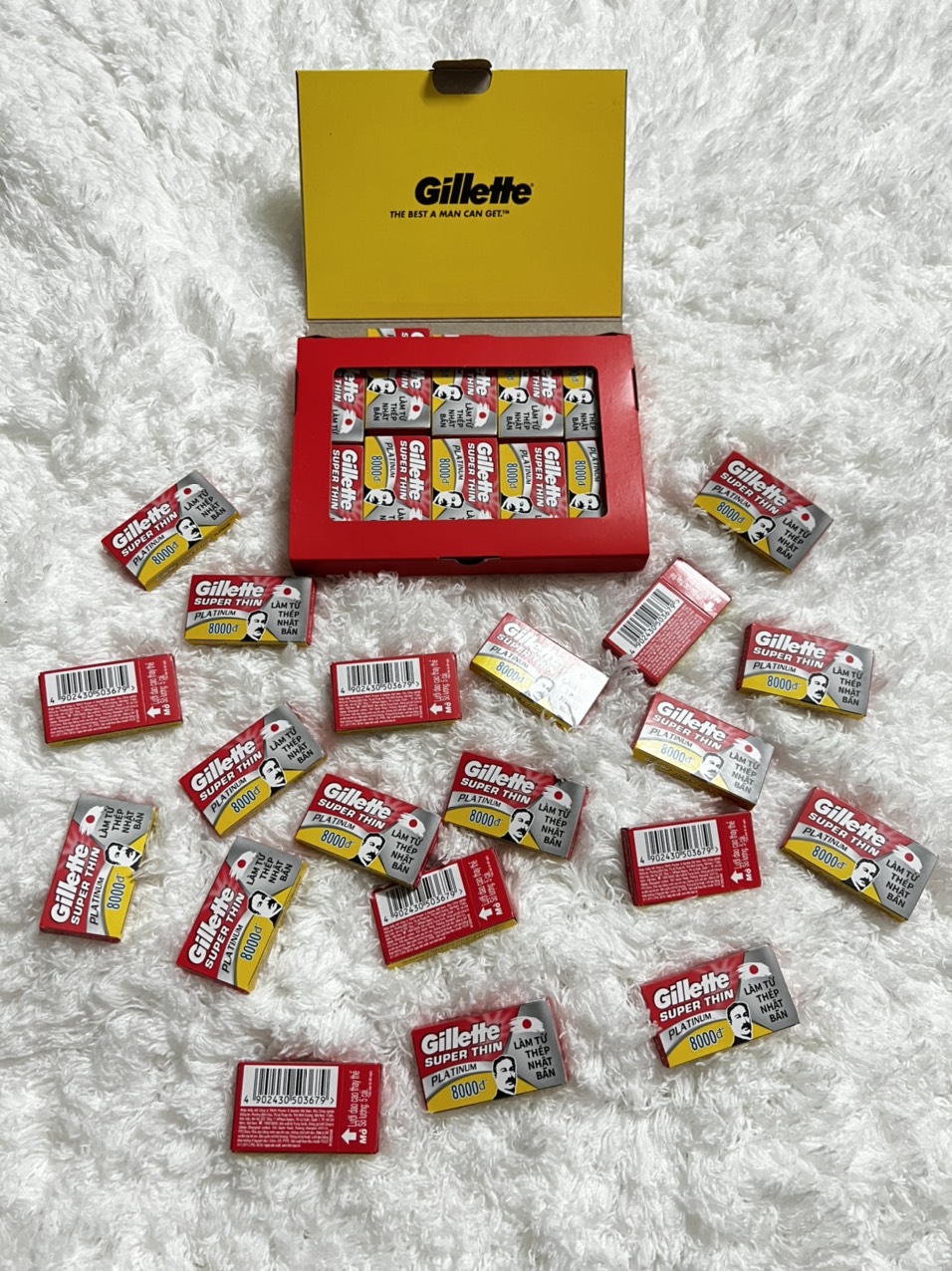 Lưỡi Lam Gillette Super Thin - Hộp 100 Lưỡi