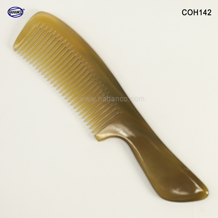 Lược sừng xuất nhật lược chuôi vát - horn comb of hahanco - chăm sóc tóc