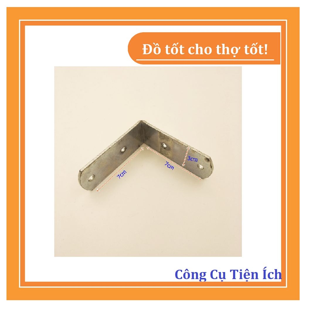 Rộng 3cm - Ke góc chữ L, ke thẳng chất liệu thép mạ kẽm - Quý khách tự chọn kích cỡ