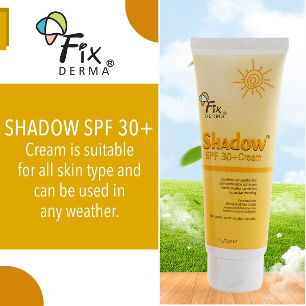 Kem chống nắng dướng ẩm, sáng da Fixderma Shadow SPF 30+ Gel 75g cao cấp