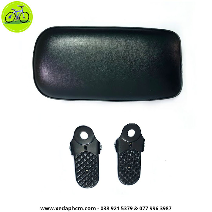 [HCM]Combo HOT nệm yên sau xe đạp mềm và gác để chân gấp xếp dẹp