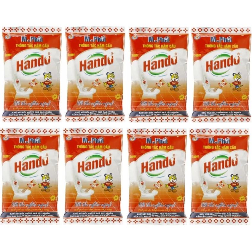 [HCM]Bộ gồm 8 gói bột thông tắc hầm cầu Hando 215g (Đỏ) MSS17