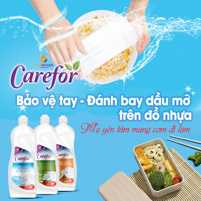 Combo 3 chai nước rửa chén Carefor 800ml