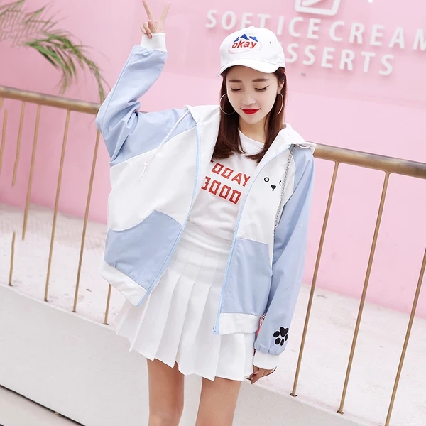 [HCM][A3] ÁO KHOÁT DÙ NỮ MÈO CÓ TAI - Áo khoác chống nắng nữ - Áo khoác nhẹ nữ - Áo khoác dù - Áo khoát nữ - Áo khoác dù nữ hàn quốc - Áo khoác gió nữ - Áo khoác nữ đẹp có nón - áo gió -  áo khoát dù nữ - áo khoác đẹp