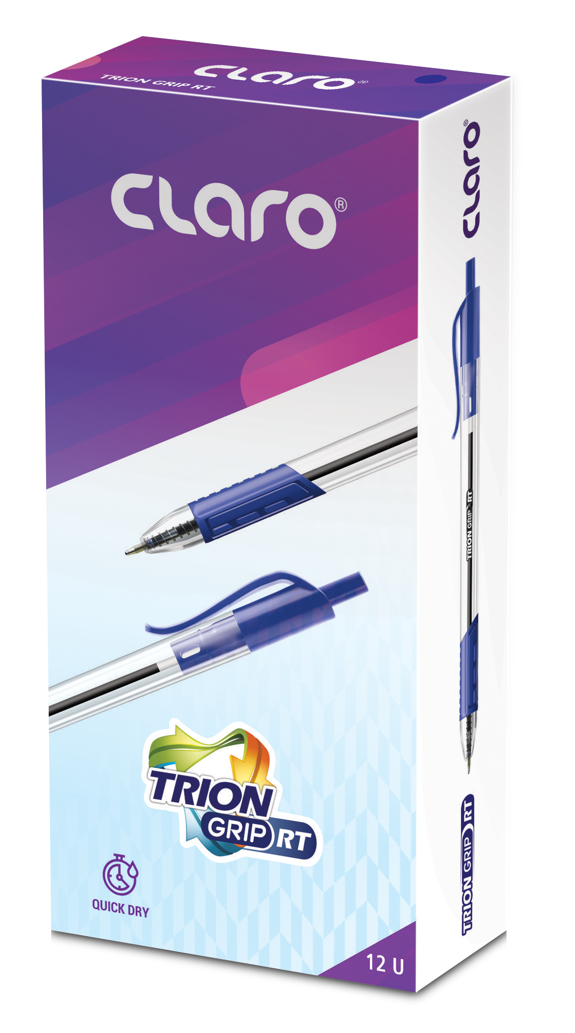 Bút bi Claro TRION GRIP RT 0.7mm Xanh (12 Cây/ hộp)