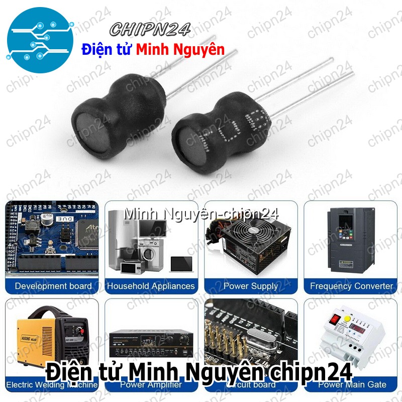 [4 cái] (K227) Cuộn cảm cắm 8x10mm DIP 0810 (1uH/2.2uH/3.3uH/4.7uH/6.8uH/10uH/15uH/22uH/33uH/47uH/68uH)-[Chọn Loại] - HHH.00052