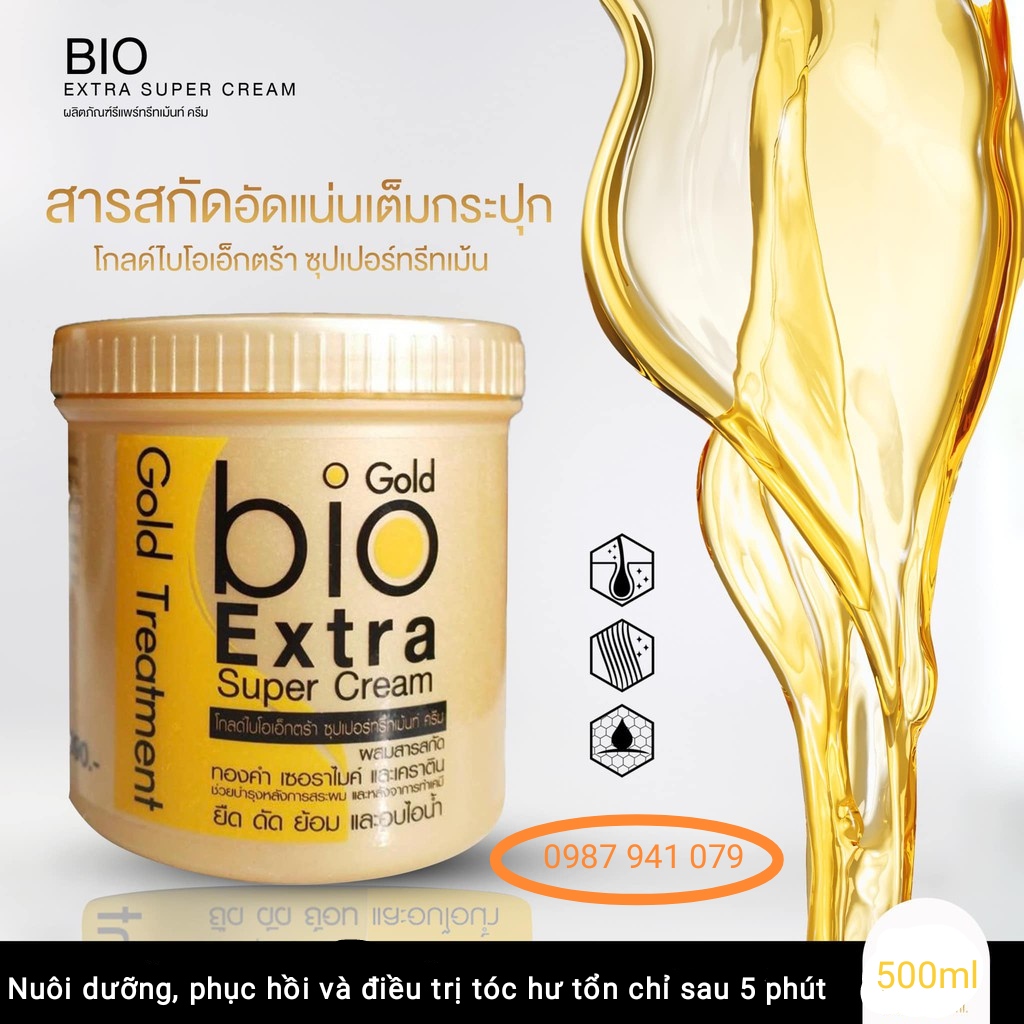 Ủ Tóc Siêu Mượt BIO EXTRA GOLG TREATMENT 500ml Thái Lan