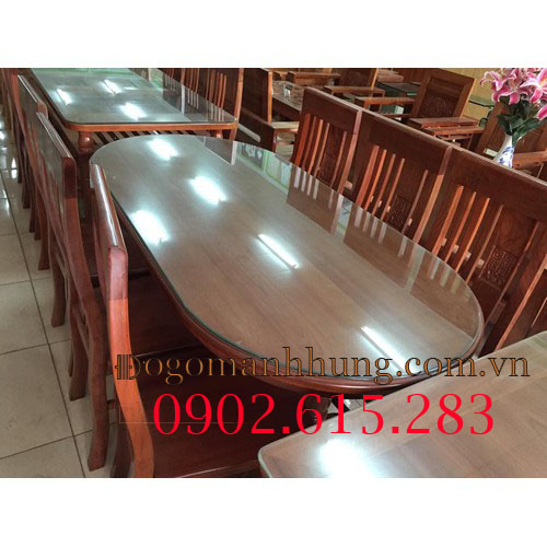 Bộ bàn ăn 6 ghế bàn ô van bàn ăn 6 ghế bàn gỗ sồi nga - kích thước : 80 x 160.