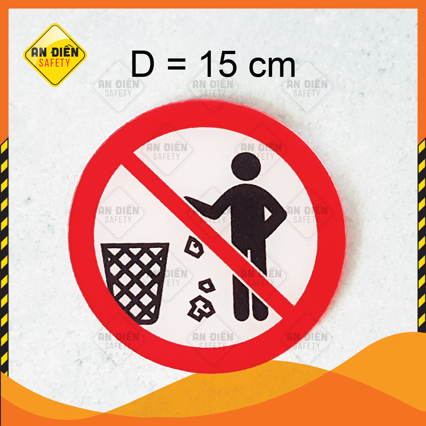 Biển báo An Điền Safety - Biến báo Cấm Xả Rác No Littering
