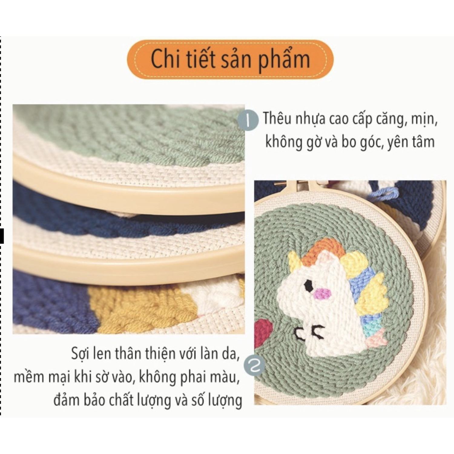 Punch Needle - Punch Needle - With Video Tutorial - Painting from simple embroidery, room decor