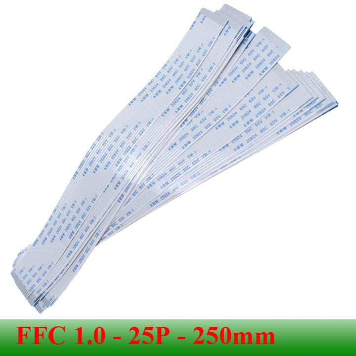 Cable FFC 1.0mm 25 pin dài 250mm AWM 20264