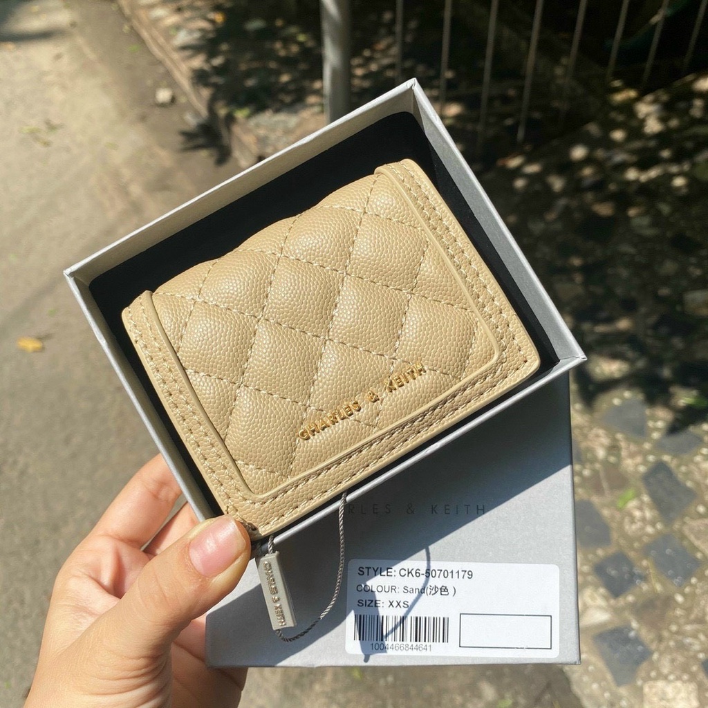 Ví minI trần dây xích đeo CHARLES AND KEITH [FULL BOX TAG]
