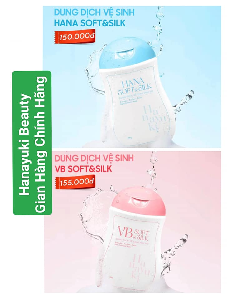 [TẶNG QUÀ+GIẢM VOUCHER 8%] [MẪU MỚI-Date 2026] DUNG DỊCH VỆ SINH PHỤ NỮ HANAYUKI SOFT&SILK XANH VÀ HỒNG (Tùy chọn)- HANA SOFT&SILK VÀ VB SOFT&SILK