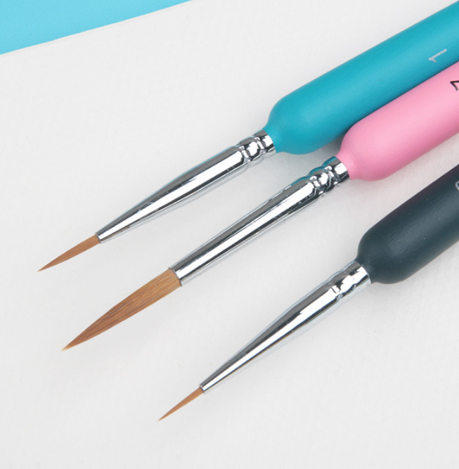 Cọ tỉa lông sói đủ kích thước set 10 cây (từ 000 - 7)