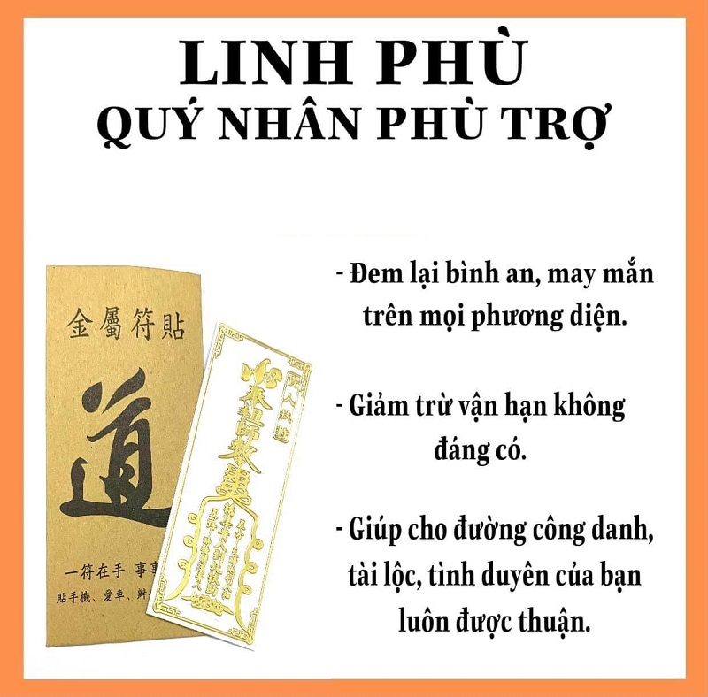 Linh Phù Quý Nhân Giúp Đỡ Dán Điện Thoại