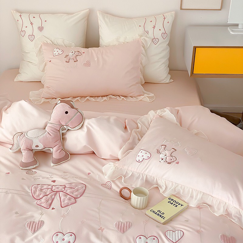 Bộ Chăn ga gối cotton ngựa con