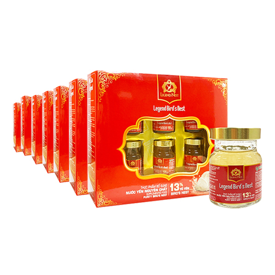 KÈM TÚI - SONG YẾN NƯỚC YẾN NGUYÊN CHẤT 13% TỔ YẾN CAO CẤP (1 hộp 6 lọ)