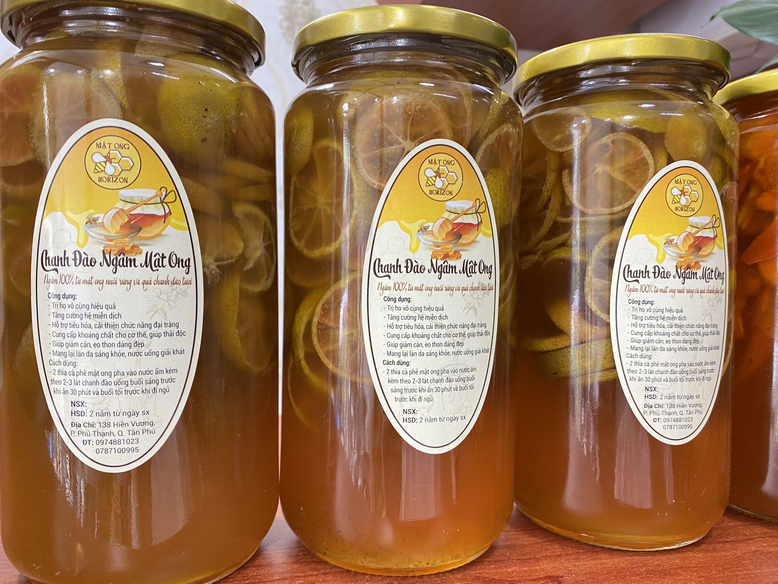 Chanh đào ngâm mật ong hoa cà phê